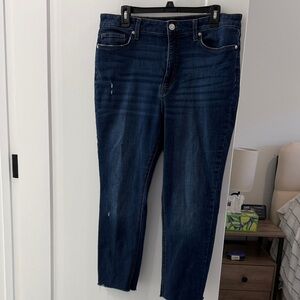 LC Lauren Conrad Dark Blue Ankle Jeans
